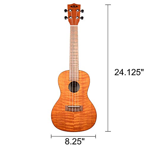 Kala Exotic Mahogany Concert Ukulele Amber Satin Finish KA-CEM Bundle with a Kala Tuner and Lumintrail Polishing Cloth - Les Beatles, Paul McCartney, John Lennon, RIngo Starr, George Harrison Kala Exotic Mahogany Concert Ukulele Amber Satin Finish KA-CEM Bundle with a Kala Tuner and Lumintrail Polishing Cloth – Image 3