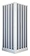 Forte BK100001 Duschkabine, weiß, 80 x 80 x 185 h