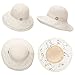 Summer-Mesh-Sun-Hats-for-Women-UV- Protection-Wide-Brim Packable-Bucket-Hats Foldable-Beach-Hat Beige