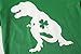 Cadidi Dinos Kids St. Patrick's Day T-Shirt - Dinosaur T-Rex & Shamrock Clover - Green Lucky Charm Clover Irish Graphic T-Shirt Boys' Girls' Long Sleeve 100% Cotton Shirts Tee Size 5-6 Years