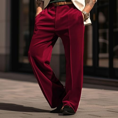 Casual Pants for Men Cargo Tapered Mens Khaki Travel Baggy Work Elastic Waist Joggers Lightweight Hiking Convenient3