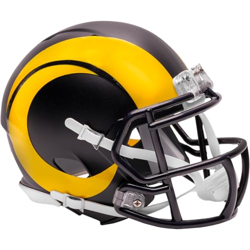 Los Angeles Rams Black 2025 Rivalries Revolution Speed Mini Football Helmet - New in Riddell Box