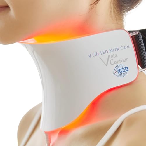 Anacis LED Red Light Therapy Neck Mask Glowing Skin Anti-Wrinkle Anti-Aging Smoother Firmer Neck...