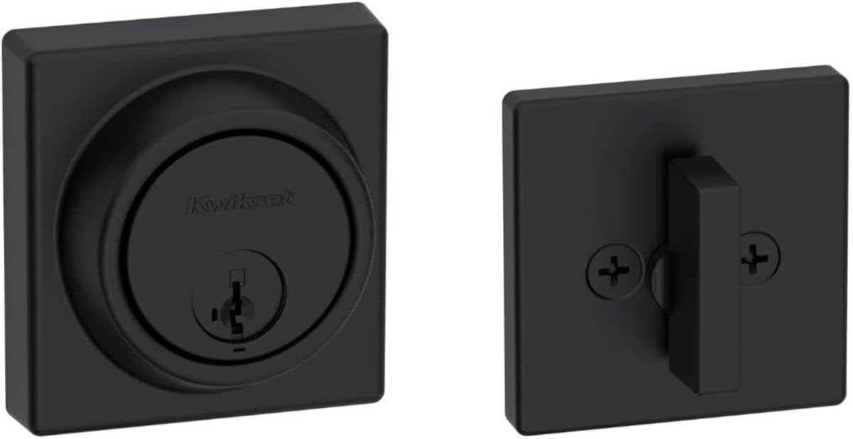 Kwikset 816 KeyControl Deadbolt Deadbolt Lock, Polished Chrome Round Exterior Keyed Front Entry Door, Pick Resistant SmartKey Rekey Security, Single Cylinder Dead Bolt