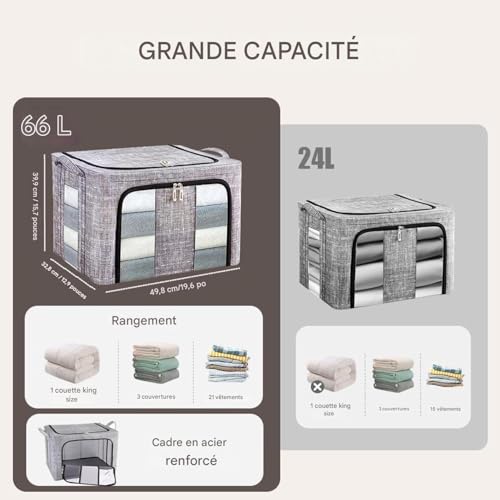 Bacs de rangement vêtements imperméables protégeant les couettes de l'humidité - 8