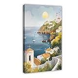 BIRART Lienzo decorativo de Menorca, diseño de las Islas Baleares, 40 x 60 cm