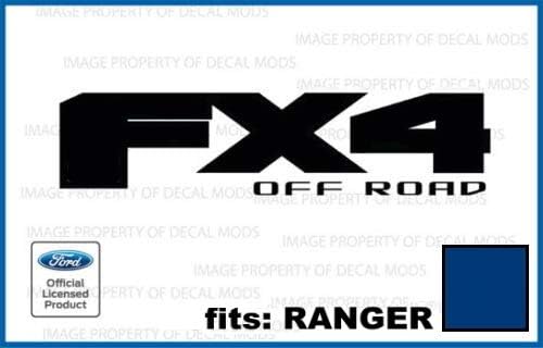 Miniatura 5 de Decal Mods FX4 Offroad - Calcomanías adhesivas naranjas para Ford Ranger troqueladas (2019-2020) - CO_Solid (juego de 2) con licencia