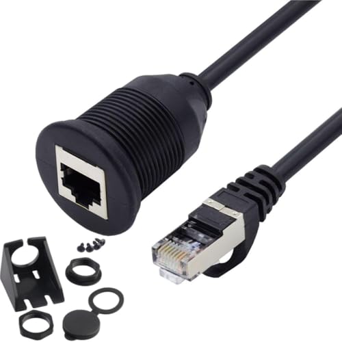 Cable Ethernet CAT6 RJ45 macho a hembra 1m impermeable miniatura 1