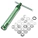 Pixnor 20 Pcs Stainless Steel Green Crowded Mud Machine Polymer Clay Pixnor Extruder Craft Gun Cake Fondant Sculpture Decorating Tool Set