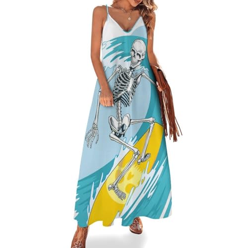 Robe maxi de plage au motif crâne pour vos voyages d'été