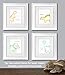 Confetti Fox Dinosaur Wall Art for Boys Room, Dino Baby Girl Nursery Decor, Toddler Playroom Bedroom Posters, T-Rex Kids Motivational Quotes (8x10 Unframed Set of 4 Prints)