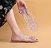 OMGard Studded Sandals for Womens Jelly Shoes Bow Flip Flops Womens Clear Jellies Flat Size 11, Summer Beach Thong Slides with Rivets Dressy Slippers Slip On