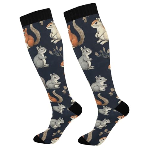 Image of Fisyme Socks for Women Men, Warm Comfort Athletic Crew Running Hiking Cycling Compression Socks