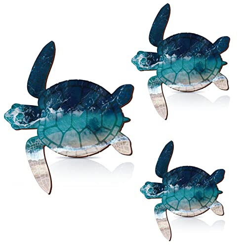 Wooden Sea Turtle Wall Decor