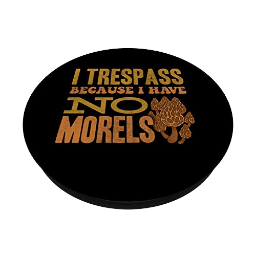Mycologist Mycology Fungi Mycelium Fungus Morels Pun PopSockets Swappable PopGrip, Black - Image 2