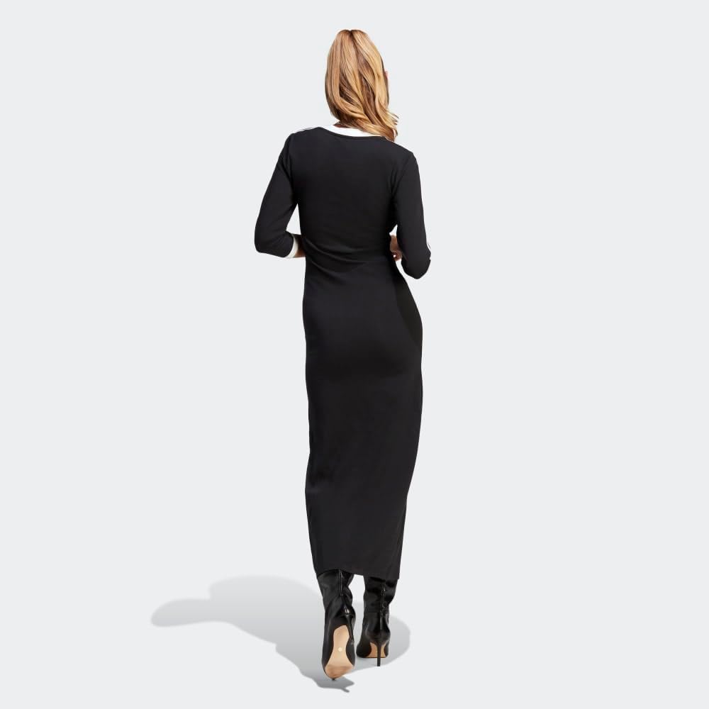 ADIDAS Originals Women's Adicolor Classics 3-Stripes Maxi Slim FIT Dress, Black, XS - Image 3