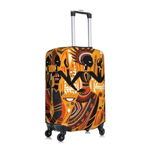 African Dancing Women Luggage covers for Suitcase Ethnic Travel Suitcase Protector Anti Scratch Suitcase Cover Fit 22-24 inch3