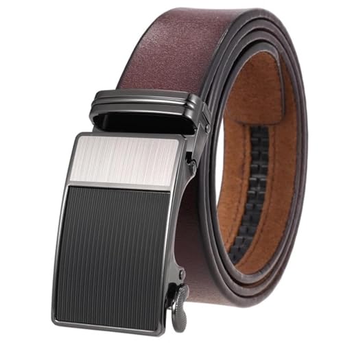 Ceintures en cuir véritable rétro hommes accessoire boucle automatique noire