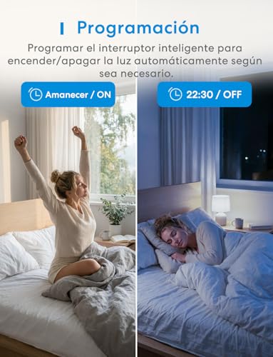 Miniatura 6 de Meross Interruptor Inteligente Mss810 Cable Neutro Requerido Smart Switch Para Control De Luz Función Del Tiempo Control De Remoto Compatible Con Apple Home, Alexa Y Google Home 4 Piezas