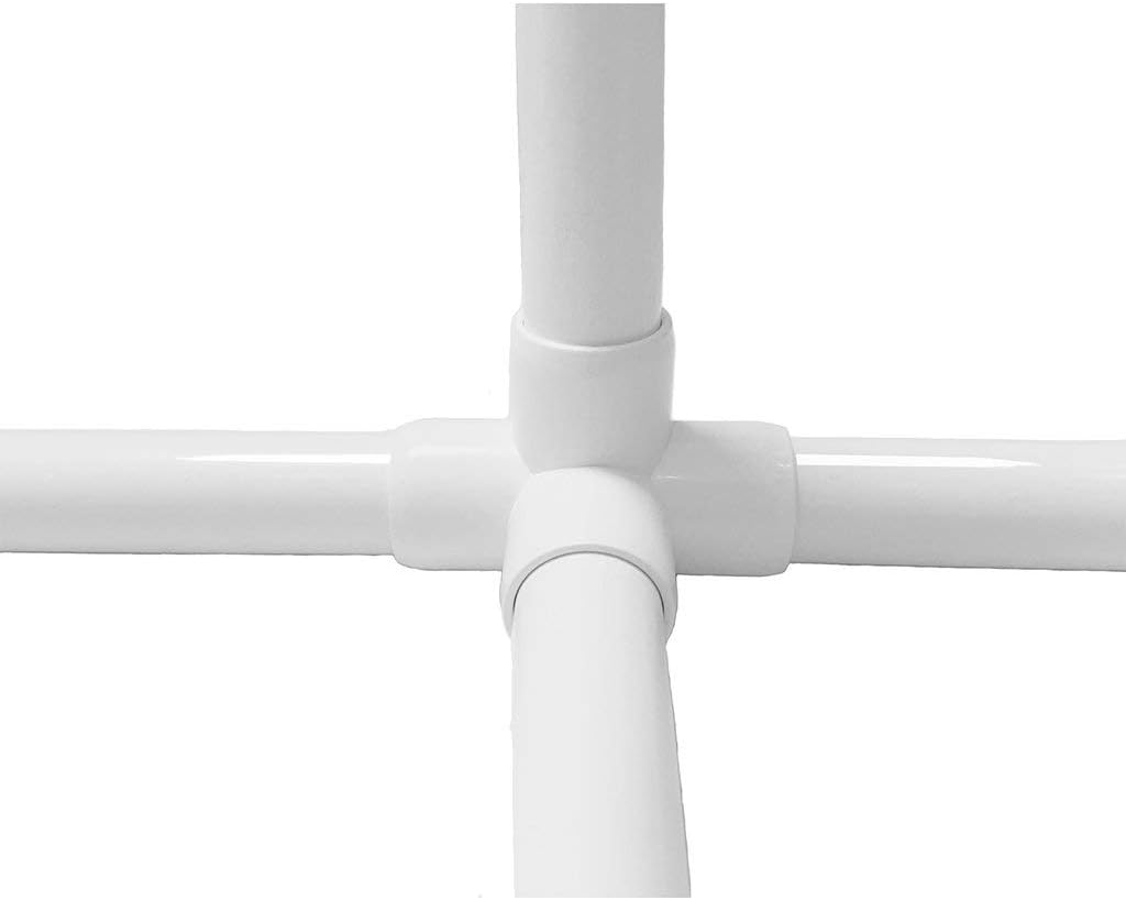 Sasonco 4 Way PVC Corner Fitting 3/4" PVC Elbow Corner Side Outlet Tee Fitting PVC three quarter Elbow Fittings for Furniture Grade,Greenhouse shed pipe fittings and Tent connection 6pcs