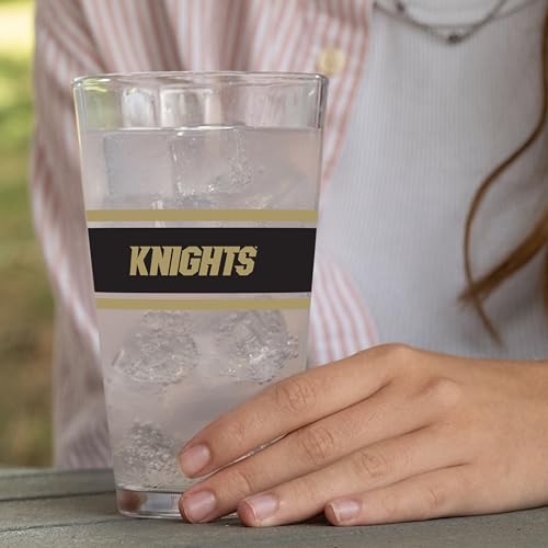 Image of Logo Brands NCAA 16 oz Pint Glass - Durable Glass With Bold Team Color- Chip-Resistant Rim Drinkware For Fans, Tailgates, Home Bars & Everyday Use