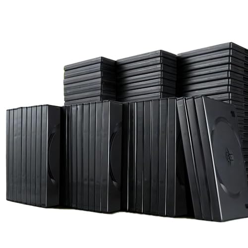 イーサプライ DVDケース 2枚収納 トールケース 厚さ14mm 100枚セット ブラック EZ2-FCD033-100BK