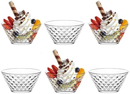 Binsakao Glass Dessert Bowls, Dessert Cups, Cute Footed Dessert Bowls - View #3
