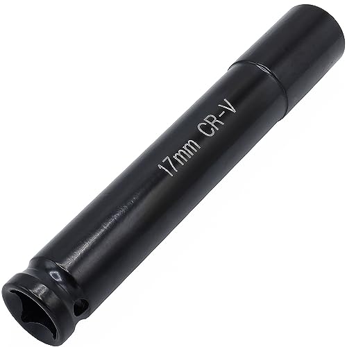 Image of 1 /2 inch Drive by 17mm Deep Impact Socket, Heat-Treated CR-V Steel 6 inch Length, 6-Point Metric Size (17mm)