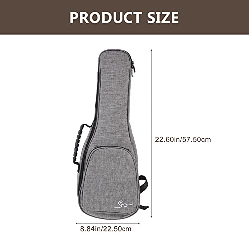 Generic Bolsa para Ukulele de 53 cm, mochila à prova d'água Soprano Ukulele Gigbag com alça de ombr