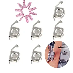 Magnetic Seam Guide, Attachments Guide for Sewing Machines, Lenmu Mica Sewing Universal Machine Accessories to Set Seam Allowances Straight Lines (G30)