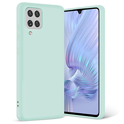 Coque Samsung A42 5G en silicone liquide souple - Protection intégrale menthe