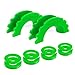 AUTMATCH Pack of 2 D-Ring Shackle Isolators Washers Kit 2 Rubber Shackle Isolators and 4 Washers Fits 3/4 Inch Shackle Gear Design Rattling Protection Shackle Cover Green