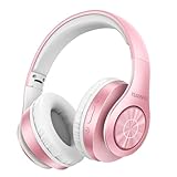 Bluetooth Headphones Wireless,Tuinyo Over Ear Stereo Wireless Headset 35H Playtime with deep bass, Soft Memory-Protein Earmuffs, Built-in Mic Wired Mode PC/Cell Phones/TV- Rose Gold