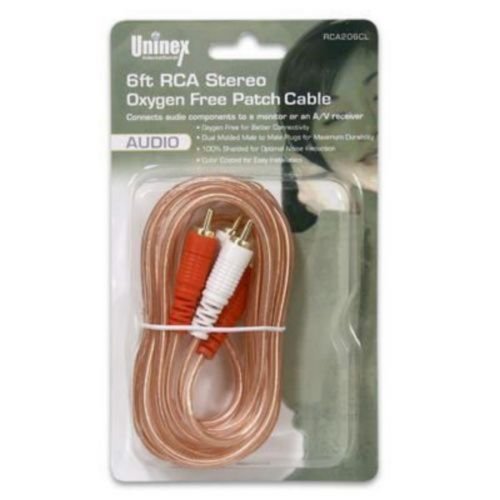 Cable RCA de 6 pies con cobre libre de oxígeno para conexión de audio y video doméstico
