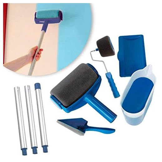 KIT Rodillo de pintar antigoteo multifunción con depósito recargable y mango extensible - Sin gotas - Sin derrames - Sin manchas