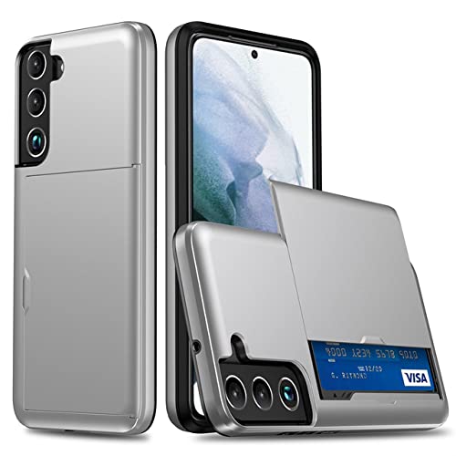 Coque portefeuille Galaxy S10e argentée avec un porte-cartes sécurisé