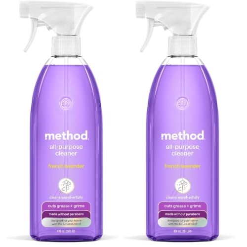 Method All-Purpose Cleaner Spray, French Lavender, Perfect for Most Counters, Tiles and More, 28 Fl Oz (Pack of 2) Method All-Purpose Cleaner Spray, French Lavender, Perfect for Most Counters, Tiles and More, 28 Fl Oz (Pack of 2)