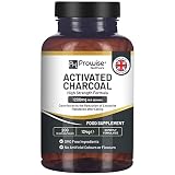 Aktivkohle-Kapseln – 200 hochwirksame vegane Kapseln – 1200 mg pro Portion...