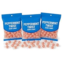 Sweet Smiles Soft Peppermint Puffs Candy Three Bags | Melt Away Mint Individually Wrapped | Gluten Free Fat-Free Kosher - 100% Cane Sugar