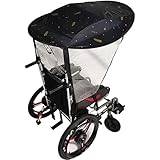 LBLFEBD Universal Electric Wheelchair Umbrella Canopy Awning, Electric Wheelchair Cover Canopy Awning, Wheelchair Poncho Raincoat Fit Rainproof and Dustproof Cover Folding Sunshade Canopy