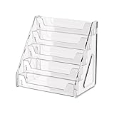 Generisch Pamphlet Holder, Brochure Holder, Standing Catalog Brochure Holders, 5-Tier Tabletop Literature Display Rack, Sticker Catalog Display Stand for Office School Hotel Restaurant Dining Room