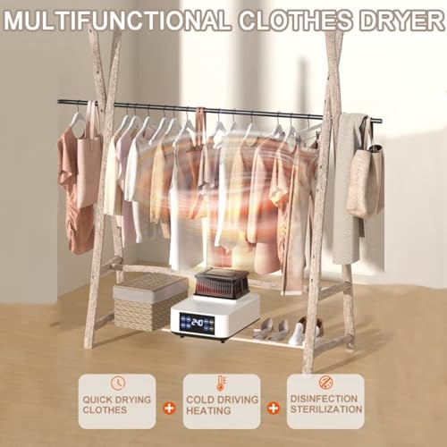 Mini sèche-linge 1500W blanc avec télécommande et minuterie - 3