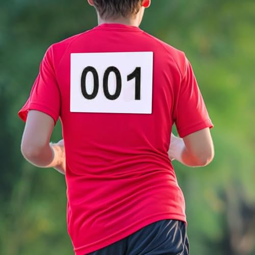 Baoblaze 100 peças de babadores para corrida, babadores esportivos 001-100, números de corrida portá