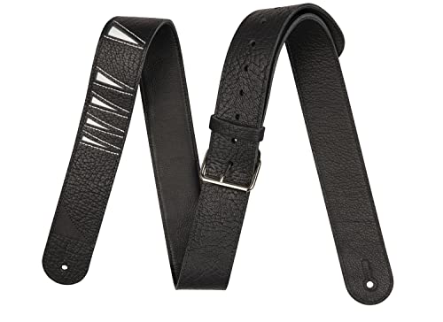 JacksonR WN\ Shark Fin Leather Strap, Black and White, 2" ypXgbv