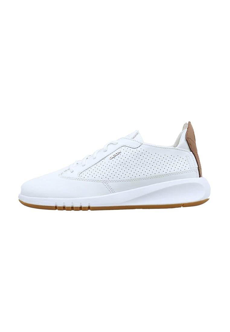 Geox Femme D Aerantis A Sneakers, White, 36 EU