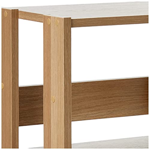 Iris Usa 3 Tier Open Bookshelf Bookcase For Small Spaces, Farmhouse Bedroom, Office, Living Room, Indoor Shelf For Home Décor, Books, Plants And More, 16 Inch, Med, Natural #TOP4