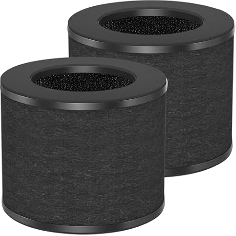 ToLife TZ-K1 Air Purifier Replacement Filter, MK01 MK06 Air Purifiers, 3-in-1 H13 HEPA Filter Replacement for Smoke Pollen Dander, Black Cover
