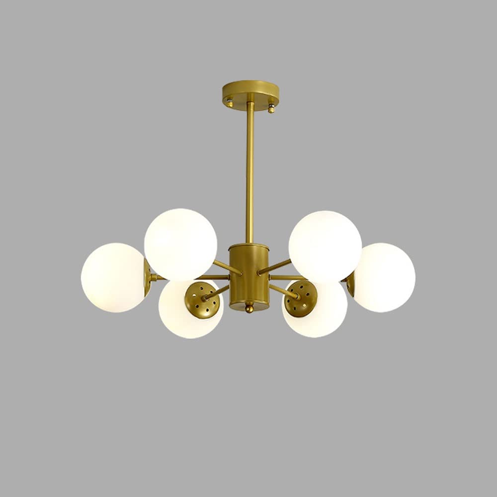 Lustre suspendu nordique noir à 16 lumières en verre blanc