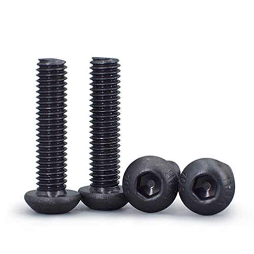 Produktbild von M12 Inbusschraube Knopfkopf 10.9 Hochfest – Schwarz, Innensechskant, Verschiedene Längen – Starke Stahlschrauben!
