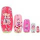 ULTNICE 6pcs russische Nesting Dolls Matroschka Holz Engel Stapeln Spielzeug Puppe